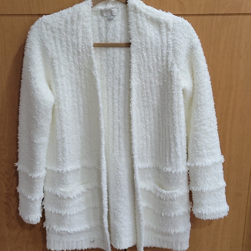 Barefoot Dreams Pure White Jacket 2 Pockets S~ XS